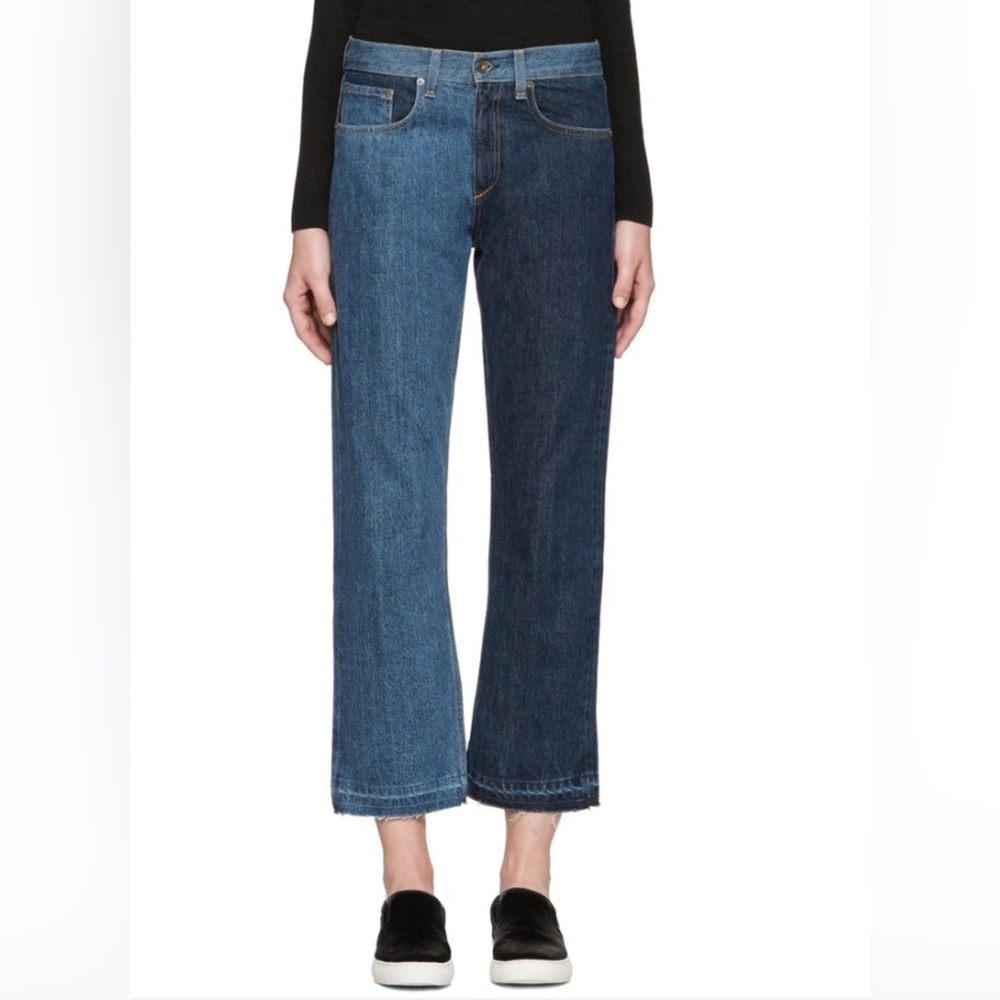 NWT- Rag&Bone 2 Tone Colourblock Jeans in "Wallingford", size 24